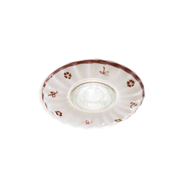 Ferroluce :: Lampa wpuszczana Pescara biała ze zdobieniem śr. 12 cm