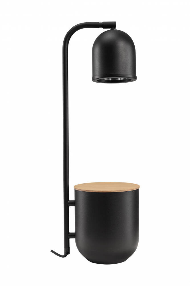Kaspa :: Botanica Wood Table Lamp Black
