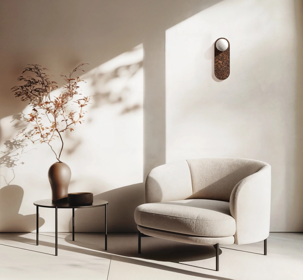 Kaspa :: Lampa ścienna / kinkiet Legra owal szer. 13 cm ciemnobrązowa IP44