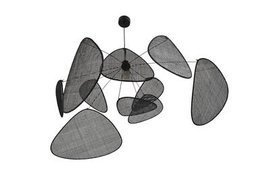 Market Set :: Hanging lamp Screen Xl black W: 110 cm