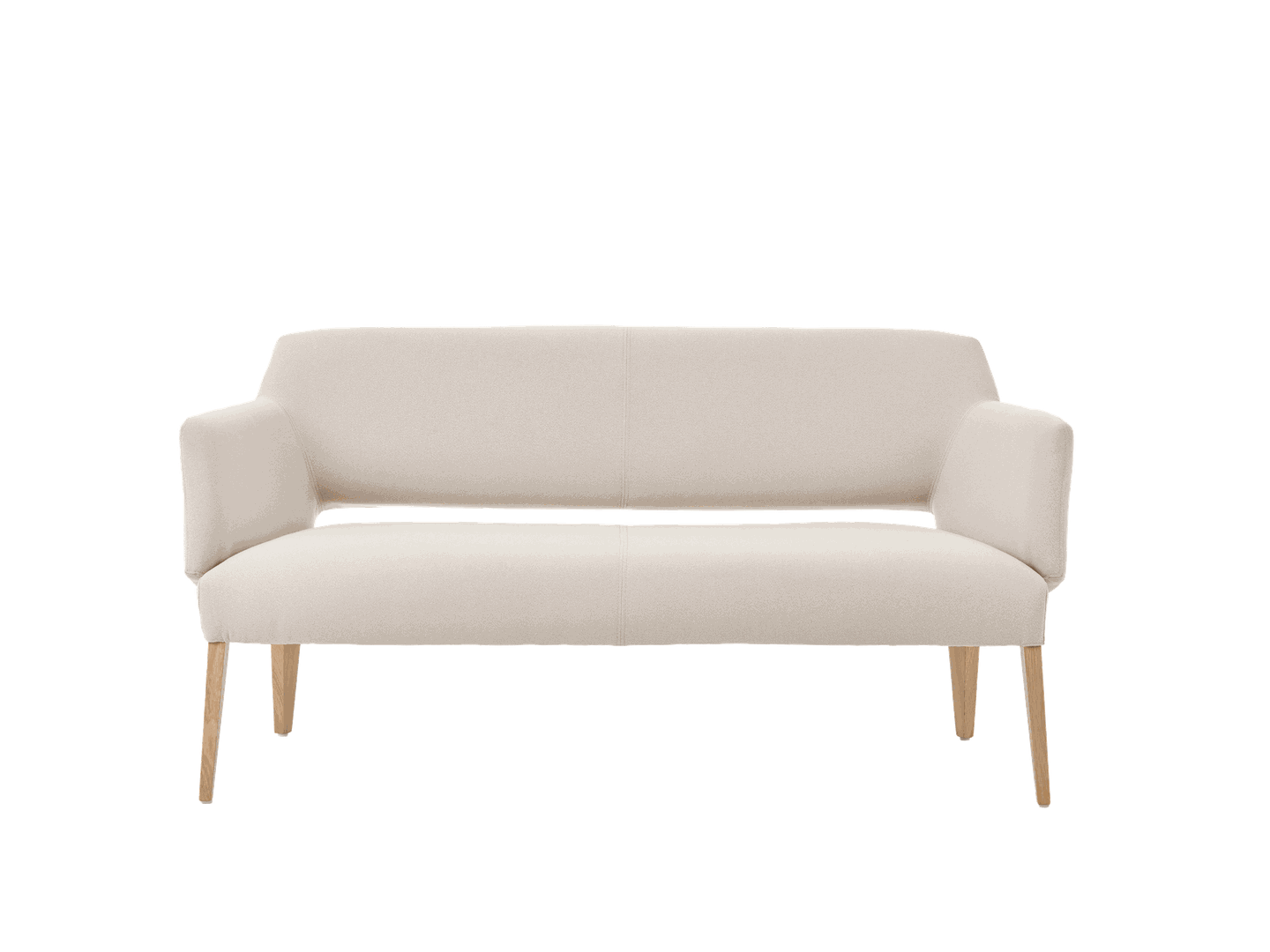 Mobitec :: Lena upholstered sofa, width 152 cm, beige, wooden legs