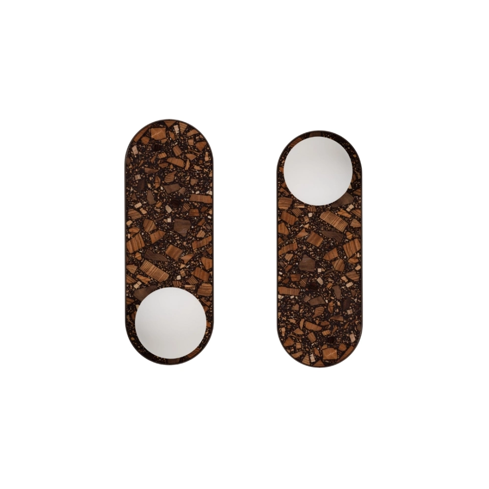 Kaspa :: Lampa ścienna / kinkiet Legra owal szer. 13 cm ciemnobrązowa IP44