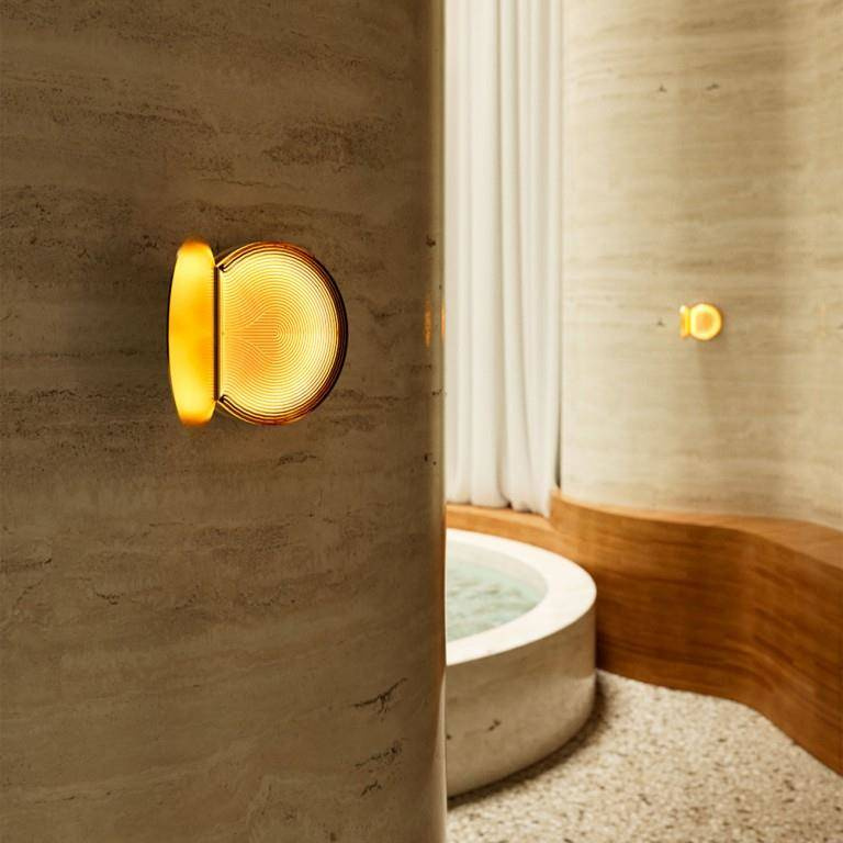 DCW:: Poudrier gold wall lamp/sconce, height 19.5 cm