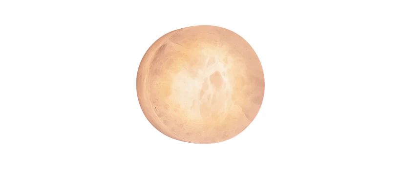 Robin :: Rock wall/ceiling lamp, diameter 9 cm, alabaster, IP44, 3000K