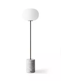 Audo Copenhagen :: Lampa podłogowa Jwda brązowa z marmurową podstawą wys. 150 cm