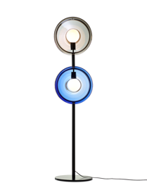 Bomma :: Lampa podłogowa Orbital czarno-niebieska wys. 151 cm