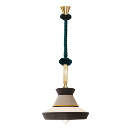 Contardi :: Lampa wisząca zewnętrzna Calypso So Guadaloupe brązowa śr. 36 cm