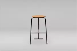 MARBET STYLE :: Krzesło barowe / hoker Fobos 1 czarno-drewniany