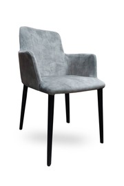 Mobitec :: Krzesło tapicerowane z podłokietnikami Rob szare szer. 45 cm