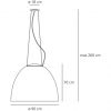 Artemide :: Lampa wisząca Nur 1618 Halo szara śr. 90 cm